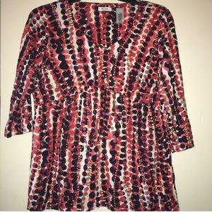 Liz & Co Multi Color Printed Top